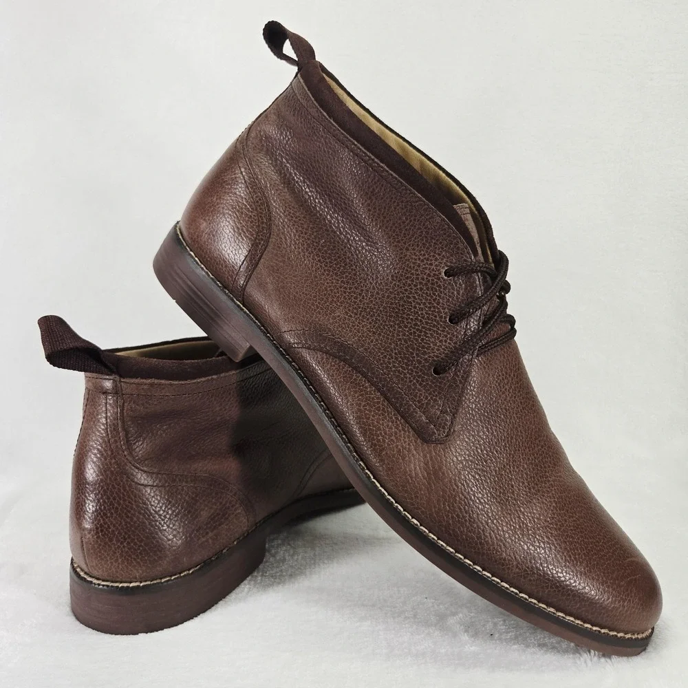 Cole Haan Shoes Mens 11 Brown Leather Curtis Chukka Boots Ankle Lace Up Casual